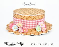 Easter Bonnet - Maisie Moo Top Hat Fascinator, Easter Tops, Hat Template, Mini Hat, Craft Foam, Please Remember Me, Hat Fascinator, Easter Bonnet, Glitter Canvas