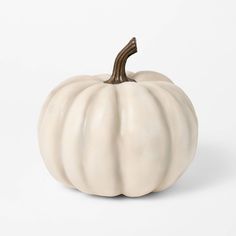 a white pumpkin sitting on top of a table