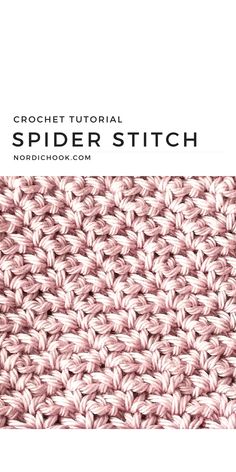 the crochet spider stitch pattern is shown in pink