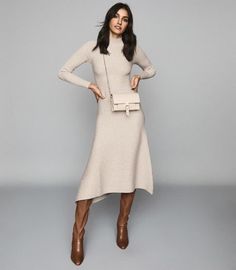 Knitted Dress Outfit, Iconic Dresses, Beautiful Dresses For Women, Autumn Dress, Knitted Dress, 가을 패션, Looks Style, Winter Fashion Outfits, Fall Winter Outfits