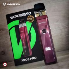 the vaporesso xros pro kit is in its box next to it's packaging