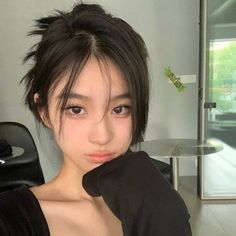 Girly Korean Outfits, Doyun Makeup Look, Abg Style Makeup, Cute Makeup Looks, Short Hairstyle, Asian Makeup, Pretty Selfies, Girls Makeup, Pretty Makeup