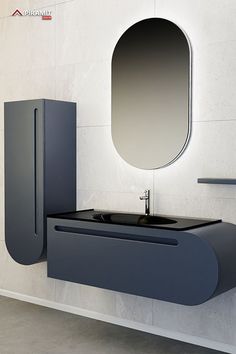 a bathroom with a sink, mirror and cabinets on the wall next to each other