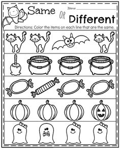 halloween themed worksheet for children to practice counting and matching numbers with their own pictures