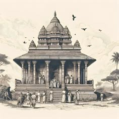 Ancient | Indian | Temple | Art | Drawing | Architecture Somnath Temple Sketch, Temple Drawing Indian Simple, Colour Knowledge, Hindu Temple Architecture