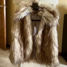 This Vest Can Dress Up Any Outfit. Hook Closure And Side Pockets. Cashmere Jacket, Cupcakes And Cashmere, Faux Fur Vest, Faux Fur Vests, Fur Vest, Black Cream, Faux Fur, Cashmere, Jackets & Coats