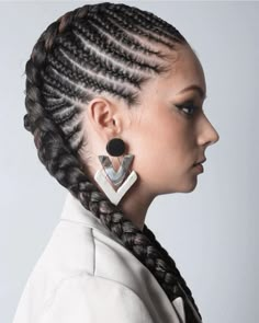 Boxing Braids Hairstyles, Cute Cornrow Hairstyles Black Women, Cool Braided Hairstyles, Makijaż Sugar Skull, Hair Braids Ideas, Two Braid Hairstyles, Afro Braids, Short Box Braids Hairstyles