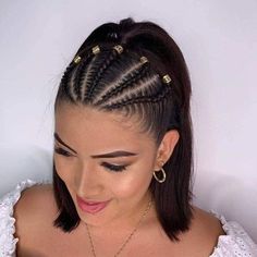 2x cliques no pin e aprenda a fazer tranças você mesmo ✨ Ponytail Hairstyle, Braided Ponytail Hairstyles, Cool Braid Hairstyles, Cool Braids, Penteado Cabelo Curto, Cornrow Hairstyles, Braids For Long Hair, Box Braids Hairstyles