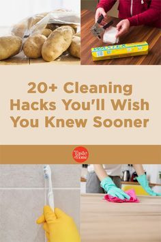 the cover of 20 cleaning hacks you'll wish you knew someone to use