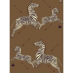 three zebras are running together on a brown background with arrows in the shape of an arrow