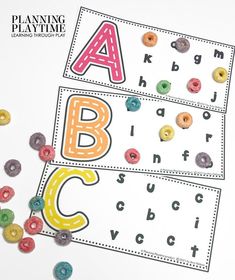 a printable alphabet and letter matching activity for kids to practice their letters with buttons