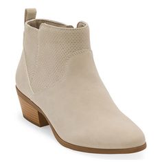 Set on a sturdy block heel, Arizona Jean Co's Lambray heeled women's booties will easily become your go-to footwear for casual or office-ready looks. Crafted from smooth fabric, they have perforated design details, a cushioned insole, a rubber sole, and a side zip fastening and back pull tab for easy on-and-off.Closure Type: Side ZipperShaft Circumference: 10 InchesBoot Shaft Height: 3 1/2 InchesShoe Heel Height: 2 InchesUpper/Outer Base Material: 100% PolyuretheneShoe Lining Material: CottonSol Women's Booties, Arizona Jeans, Shoes Booties, Pull Tab, Stacked Heel, Side Zip, Design Details, Block Heels, Bootie Boots