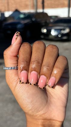 Cheetah Acrylic Nails, Opi Gel Nails, Cheetah Nails, Hard Nails, Short Acrylic Nails Designs, Pink Acrylic Nails, Square Acrylic Nails