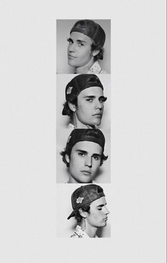 four different headshots of people with hair in buns and baseball caps on their heads