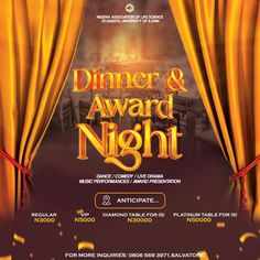 dinner and award night flyer template