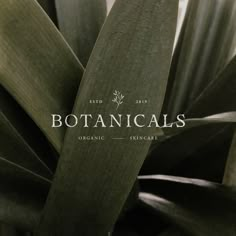 the botanicals logo is displayed on top of a plant