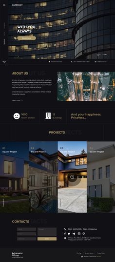 an image of a website design for a real estate