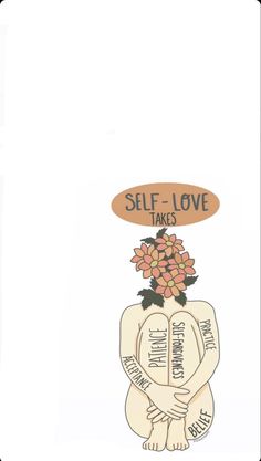 an image of self - love takes place on the back of someone's head