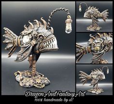 an image of a dragon and fantasy art sculpture