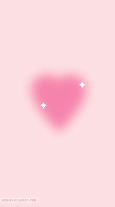 a pink heart with three white stars on the left and right side, against a light pink background