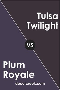 Plum Royale 2070-20 vs. BM 2070-10 Tulsa Twilight Twilight Benjamin Moore, House Yard