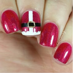 Christmas Nails Short, Sparkle Nail Designs, Christmas Nail Art Easy, Nagel Design, Holiday Nail Designs