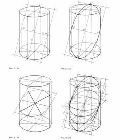 four different shapes that are drawn in one point, and the other part has lines on it