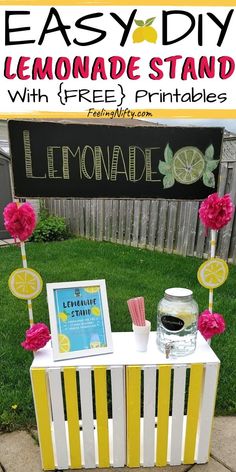 an easy diy lemonade stand with free printables