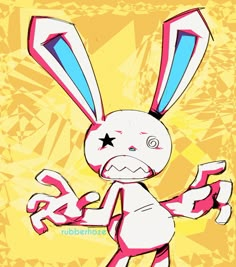 an image of a cartoon bunny holding something in his hand