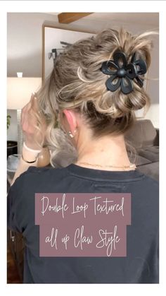 Natalie Palmer | Prepped hair✅ 1 elastic✅ Your fav claw clip✅ -Comment SHOP for direct links to be sent to you… -Links can also be found in my stories for… | Instagram Diy Hair Hacks, Messy Bun For Short Hair, Half Updo Hairstyles, Hair Updos Tutorials, Brunette Hair With Highlights, Hair Upstyles, Heatless Hairstyles, Hairdos For Short Hair