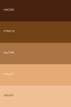 different shades of brown and tan are shown in the same color scheme for each one