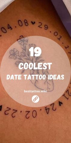 a tattoo with the words coolest date tattoos on it