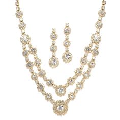 PRICES MAY VARY. LUXURY STYLE: Mariell Petite Size Glamorous 14K Yellow Gold Plated Double Strand Rhinestone Necklace and Earrings Set, Double Strand Necklace with Matching Shimmery Dangles, Head Turning Bling PERFECT SIZE: PERFECT SIZE FOR PETITE WOMEN: Genuine 14K Gold Plated, Necklace is Adjustable 12" to 16" Long, Drop Measures 1 3/8" at the Center, Graduated Earrings are 1 1/2" Long QUALITY DESIGN: Stones are Top Quality Prong-Set Clear Crystal Rounds Framed with Rhinestone Crystals, Unique Crystal Wedding Necklace, Rhinestone Statement Necklace, Bridal Necklace Set, Prom Jewelry, Gold Necklace Set, Gifts Jewelry, Necklace And Earrings Set, Gold Rhinestone, Coat Women