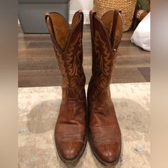 Men’s Lucchese Brown Classic Cowboy Boots. Size 11d. Genuine Leather. There Is Some Wear At The Toes And The Insole Of The Left Boot Has Some Wear. Overall In Good Condition. Classic Cowboy Boots, Classic Cowboy, Cowboy Western, Western Cowboy Boots, Western Boots, Cowboy Boots, Men's Shoes, Cowboy, Genuine Leather