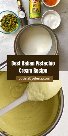 the best italian pistachio cream recipe is made with only three ingredients, and it's ready to be eaten