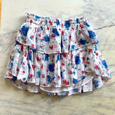 Nwt Red White And Blue Lsf Ruffled Miniskirt. Never Worn. Perfect Condition Sz Xs Summer 25, Spring Wardrobe, A Princess, Cute Fits, Red White And Blue, Stuff I Want, My Aesthetic, Cute Clothes, Rush