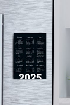 2025 Kalender Deutsch German Calendar 2025: Stay organized all year round! This minimalist calendar features a sleek black background with a clean and modern design, displaying all months at a glance. Perfect for home or office, it combines style and functionality, making it the ideal companion for 2025 Kids Nursery Decor