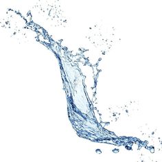 water splashing into the air on a white background