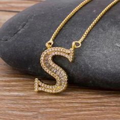 Brand New Letter S Gold Initial Necklace Lobster Clasp Closing Dainty Cute Necklace 16 Inch + 2 Inch Extender Letter S Necklace, Gold Initial Necklace, S Necklace, Initial Necklace Gold, Gold Initial, Cute Necklace, Initial Letter, Initial Letters, Letter S