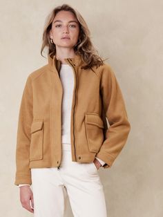 Fall Jackets For Women, Heavy Knit, Banana Republic Factory, Fall Jackets, Color Shorts, Short Jacket, Winter Style, Coats Jackets Women, Fleece Jacket