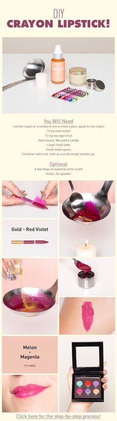 7 DIY Crayon Lipsticks to Make Now Diy Crayon Lipstick, Diy Crayons, Crayon Lipstick, Diy Lipstick, Nagel Tips, Makeup Tricks, Lip Glosses, Kool Aid, Beauty Recipe