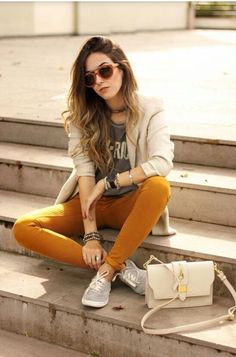 Random Outfits, Outfit Zara, Zooey Deschanel, Fall Fashion Outfits, Screen Shot, Outfits Casuales, Moda Fashion, Look Cool, Keds