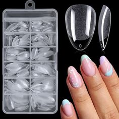 PRICES MAY VARY. Professional salon short almond nail tips: Come with 240pcs clear xs short almond nail tips, full cover acrylic gel x nails perfect for acrylic nails extension, dip powder, professional salon and home DIY manicure, press on nails making. Easier to DIY your favorite nail art effect, adding a bright color to your beauty life Soft gel almond nail tips: almond gel nails are made of high quality ABS materials, with strong toughness and malleability, highly fit your nail bed, not easy Short Almond Press On Nails, Almond Nails Clear, Clear Fake Nails, Almond Nail Tips, Nails Short Acrylic, Short Almond Shaped Nails, Nails Making, Gel X Nail, Almond Gel Nails