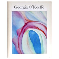 the front cover of a book with an abstract painting in blue, pink and green