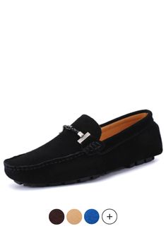 • Shoe Type: Loafers• Season: Spring, Summer• Pattern Type: Solid• Outsole Material: Rubber• Occasion: Casual• Lining Material: Polyurethane• Insole Material: Bonded Leather• Fit: Fits true to size, take your normal size• Feature: Breathable• Fashion Element: Metal decoration• Heel Height: 0 / 1.18 in• Weight: 5 oz• Item # RI21219• Width Options: D - Medium• Import Product• Shipping Worldwide Types Of Loafers, Mens Black Loafers, Black Loafers Men, Suede Shoes Men, Mens Loafers Shoes, Brand Name Shoes, Summer Pattern, Men Loafers, Black Loafers