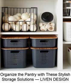 organized pantry with these stylish storage solutions