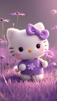 Pretty Wallpapers, Hello Kitty, Kitty, Wallpapers, Flowers