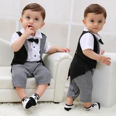 First Birthday Dresses, Boys Summer Outfits, Baby Boy Romper