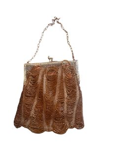 In great condition. I don't see any broken bead strands Antique Beaded Bags For Vintage Events, Antique Beaded Evening Bag, Antique Beaded Evening Bag For Party, Vintage Handmade Evening Bag For Events, Antique Beaded Rectangular Evening Bag, Vintage Beaded Evening Bags, Antique Beaded Evening Bag For Formal Events, Antique Beaded Bags For Formal Occasions, Vintage Evening Bag With Gold Beads