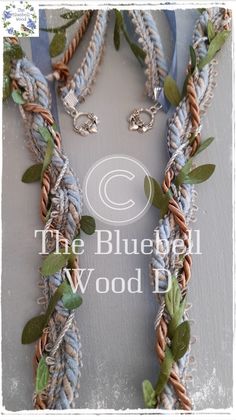 the bluebell wood necklace is adorned with leaves